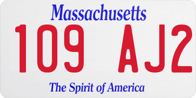 MA license plate 109AJ2
