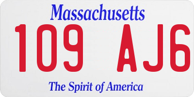 MA license plate 109AJ6