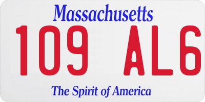 MA license plate 109AL6
