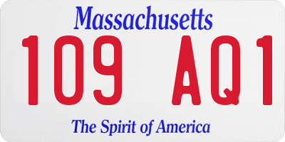 MA license plate 109AQ1