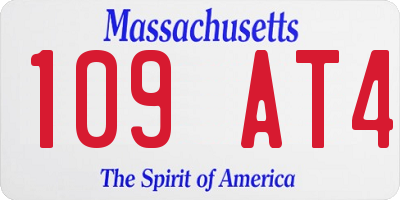 MA license plate 109AT4