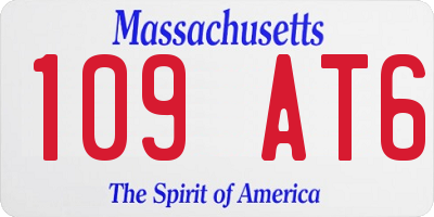 MA license plate 109AT6