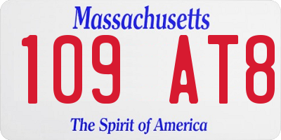 MA license plate 109AT8