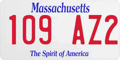 MA license plate 109AZ2