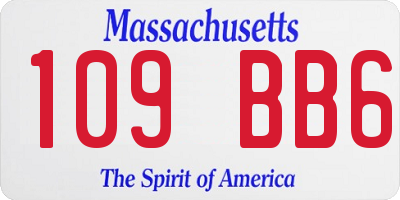 MA license plate 109BB6