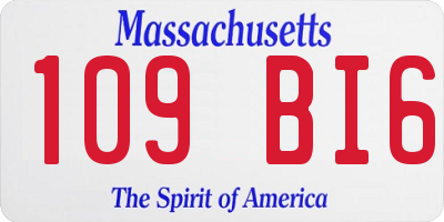MA license plate 109BI6