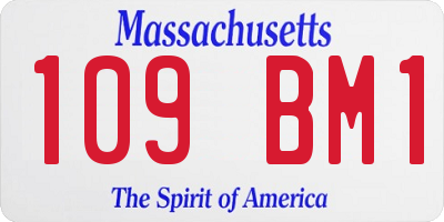 MA license plate 109BM1