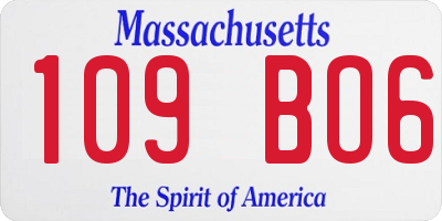 MA license plate 109BO6