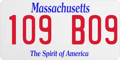 MA license plate 109BO9