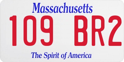 MA license plate 109BR2