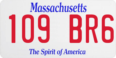 MA license plate 109BR6