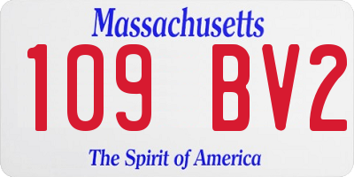 MA license plate 109BV2