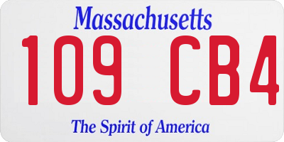 MA license plate 109CB4