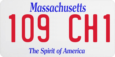MA license plate 109CH1