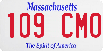 MA license plate 109CM0
