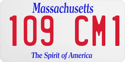 MA license plate 109CM1