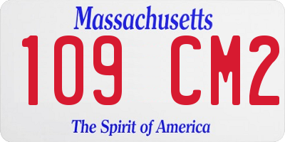 MA license plate 109CM2