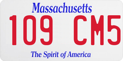 MA license plate 109CM5