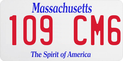 MA license plate 109CM6