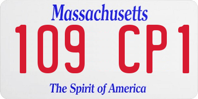 MA license plate 109CP1