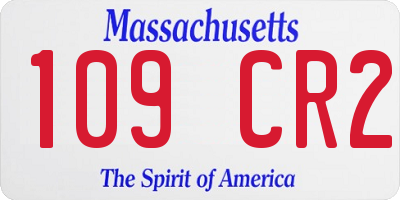 MA license plate 109CR2