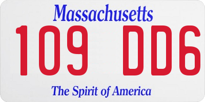 MA license plate 109DD6