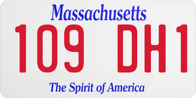 MA license plate 109DH1