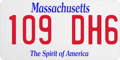 MA license plate 109DH6
