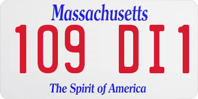 MA license plate 109DI1