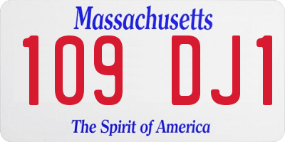 MA license plate 109DJ1