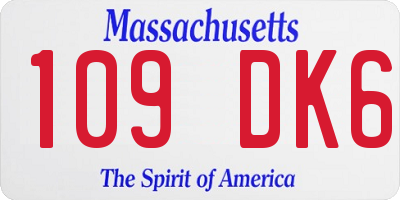 MA license plate 109DK6