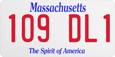 MA license plate 109DL1