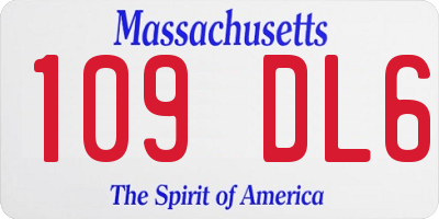 MA license plate 109DL6