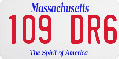 MA license plate 109DR6