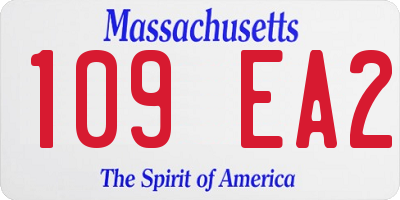 MA license plate 109EA2