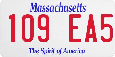 MA license plate 109EA5