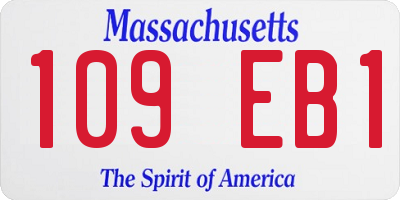 MA license plate 109EB1