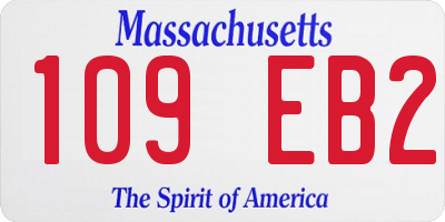 MA license plate 109EB2