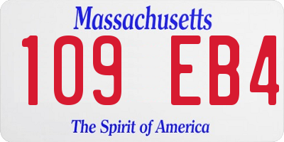 MA license plate 109EB4