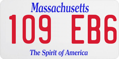 MA license plate 109EB6