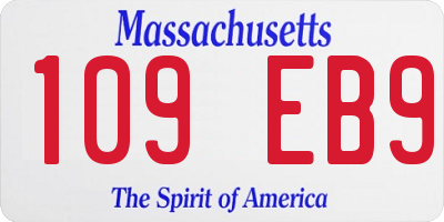 MA license plate 109EB9