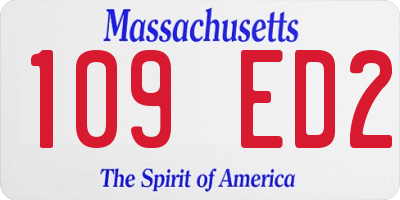 MA license plate 109ED2