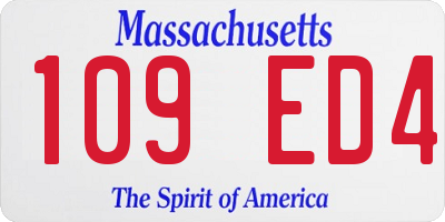 MA license plate 109ED4