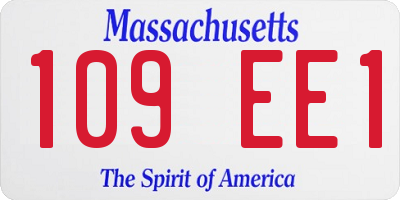 MA license plate 109EE1