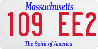 MA license plate 109EE2