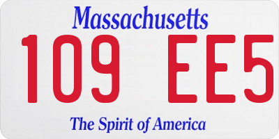 MA license plate 109EE5