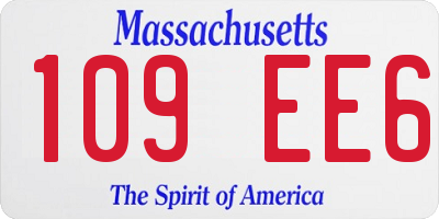 MA license plate 109EE6