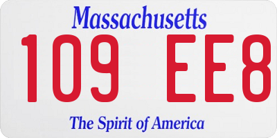 MA license plate 109EE8