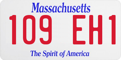 MA license plate 109EH1