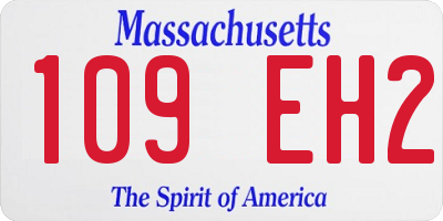 MA license plate 109EH2